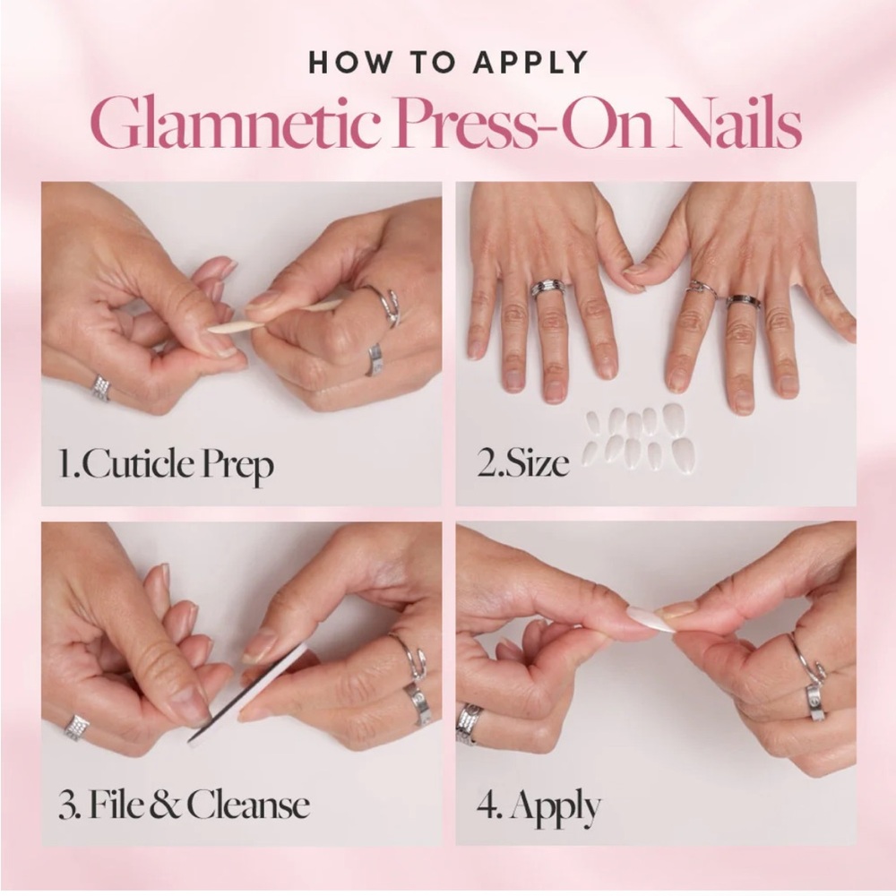 Glamnetic Cashmere Blue Press On Nails NWT - Picture 4 of 7